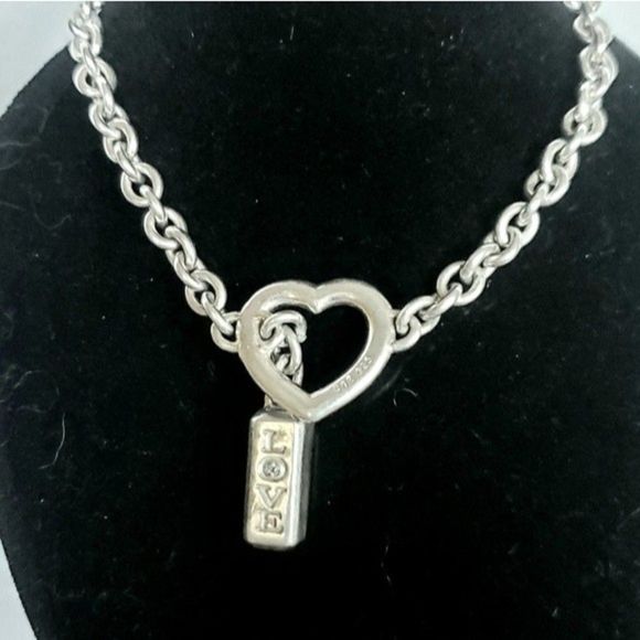 Diamond Bradford Exchange 925 Sterling Silver Charm Heart Bracelet 8" - Picture 4 of 14